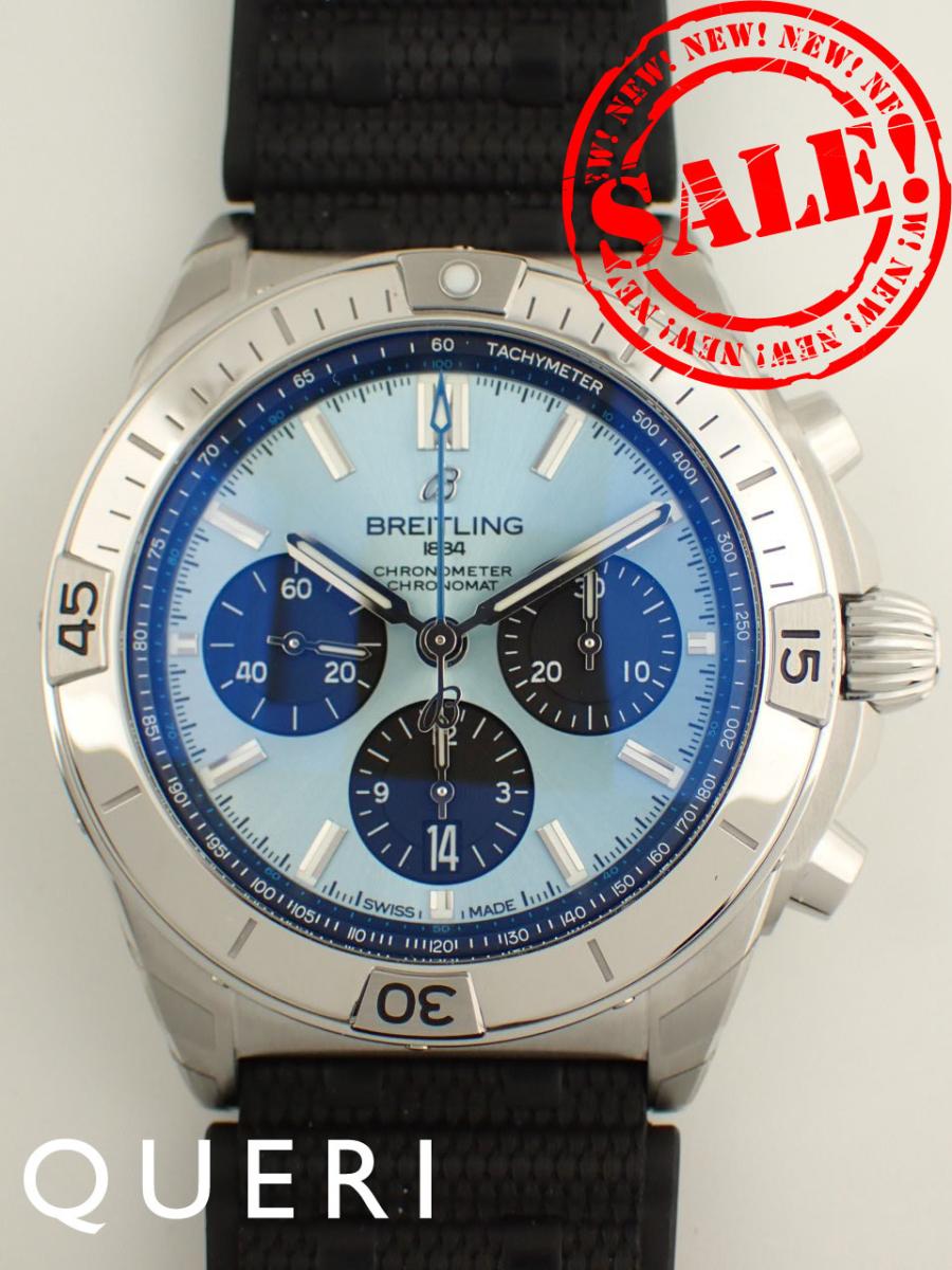 ブライトリング クロノマット B01 42 アイスブルー プラチナベゼ...(2.0)