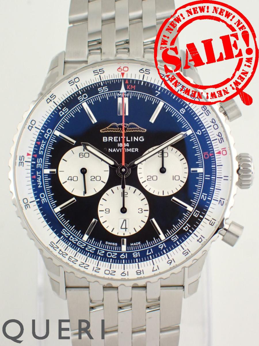Navi Timer - ブライトリング ナビタイマー B01 46mm ブラック メンズ AB0137211B1A1(AB0137)新品