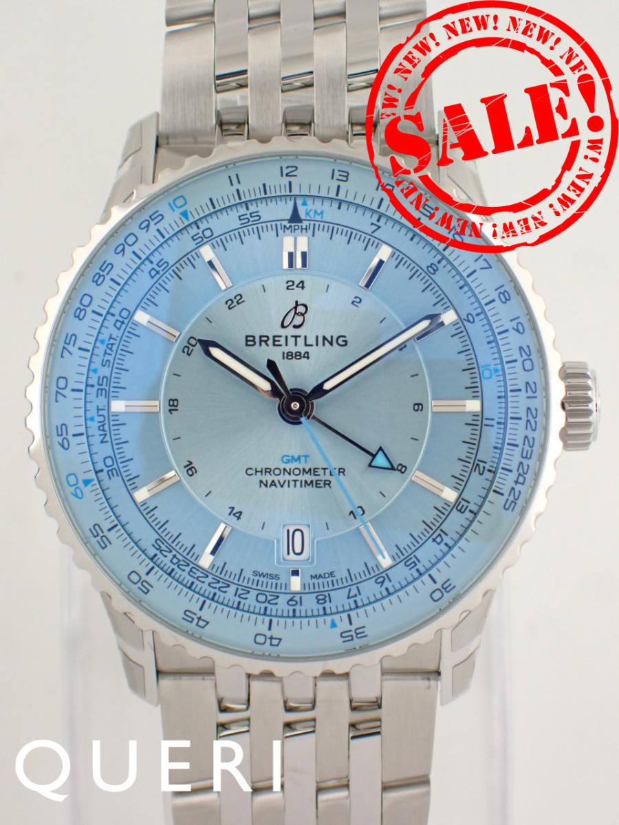 Rakuten - ブライトリング ナビタイマー オートマチック GMT B32 41mm アイスブルー A32310171C1A1(A32310)新品