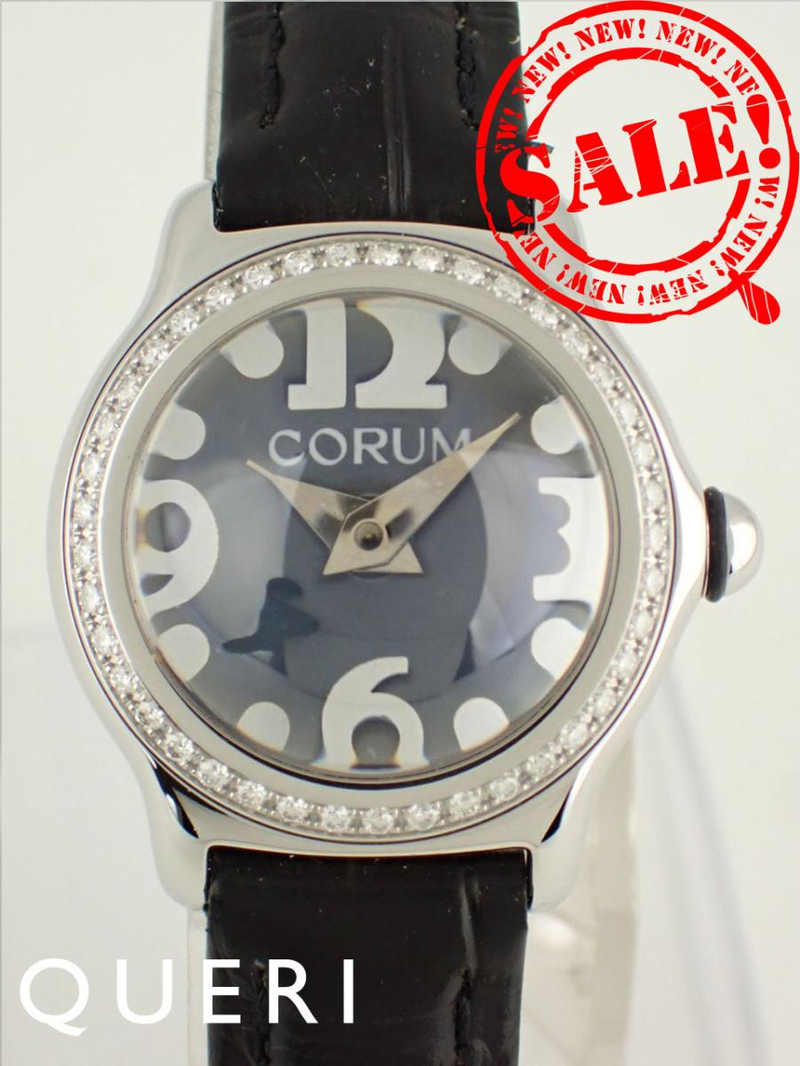 コルム バブル ダイヤベゼル クォーツ レディース 101.151.47新品仕上げ済【中古】