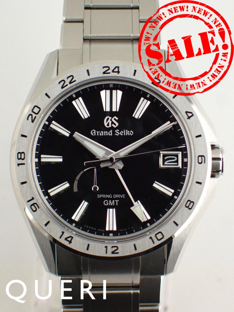 グランドセイコー エボリューション9コレクション スプリングドライブGMT ブラック メンズ SBGE283(9R66-0BJ0)【中古】