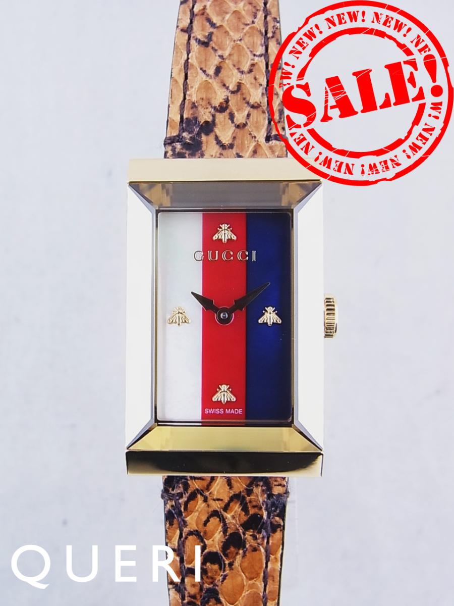 グッチ Gフレーム レディース クオーツYA147402新品