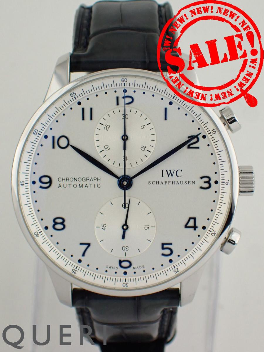 IWC ポルトギーゼ クロノグラフ レザーストラップ メンズ IW371417 中古【中古】