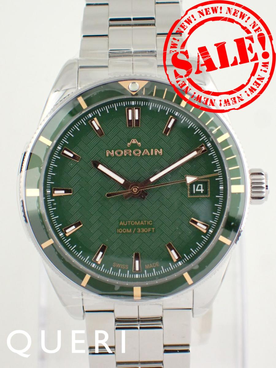 ノルケイン アドベンチャー スポーツ 37mm グリーン＆ゴールド N1800.08S01.E01.S01 新品