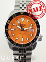 セイコー 5スポーツ SKXシリーズ GMT オレンジ SSK005KC(4R34-00A0)中古美品【中古】
