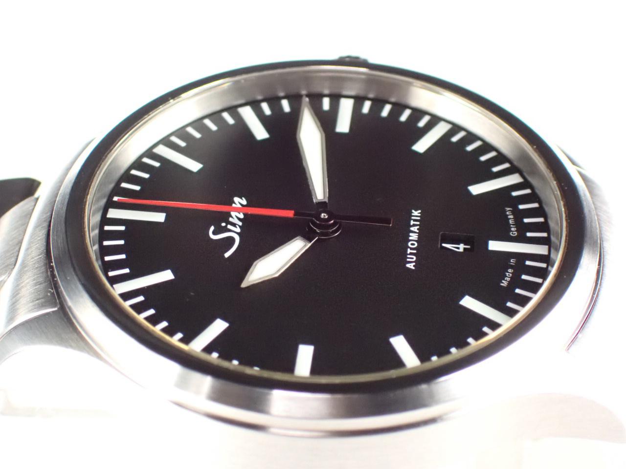 ジン ドイツ製 自動巻き ブラック文字盤 デイト メンズ 836 新品仕上げ済【中古】