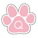 アイロンプリントシール【肉球Q】大 ピンク