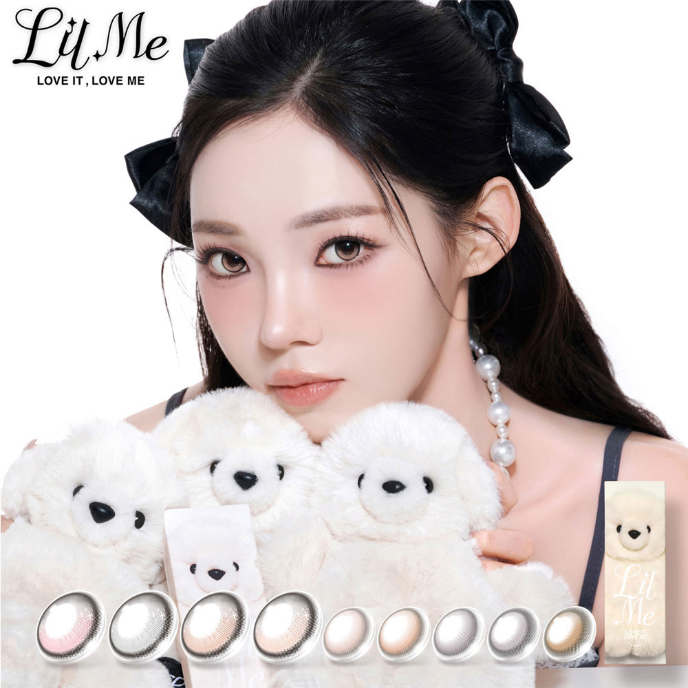 送料無料 LilMe（リルミィ）1day ワンデー 1箱10枚入り 1日使い捨て UVカット 回らない 水光 カラコン 軸固定 高含水 度あり 度なし ブルーライトカット カラーコンタクト コンタクトレンズ エルコード Lcode DIA14.5mm