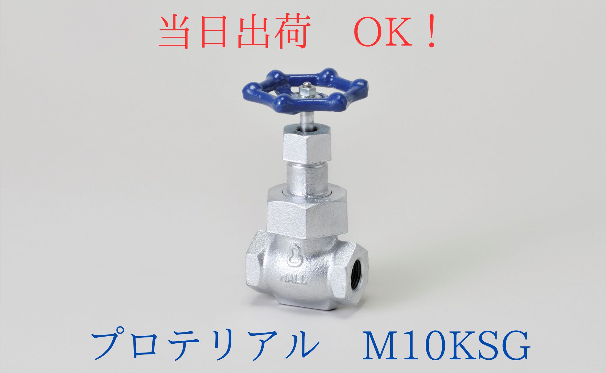 Rakuten - プロテリアル (日立金属) M10KSG 50A (2B) マレブル 玉形弁 グローブバルブ ねじ込み 10Kタイプ 青ハンドル
