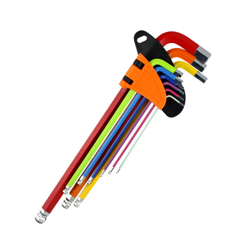 Rakuten - 国内検品済み 六角レンチセット ボールポイント 9本セット 1.5mm 2mm 2.5mm 3mm 4mm 5mm 6mm 8mm 10mm 六角穴付きボルト ネジをしめる 家庭用 DIY