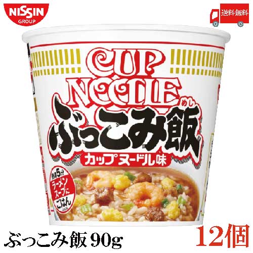 送料無料 日清 カップヌードル ぶっこみ飯 90g×2箱【12個】