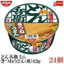 【商品説明】日清 どん兵衛 きつねうどん（東）ミニ 42g ふっくらおあげのきつねうどん どん兵衛ならではの、もっちりとしたつるみのあるうどんに、本鰹と宗田鰹の2種のかつおだしを使うことで、コクと深みを感じさせるつゆに生まれ変わりました。 豆腐屋さんと同じ製法で作った丸大豆100%の大判のふっくらおあげが特長のきつねうどんです。 ぜひピリッと辛い「彩り七味」（別添）を入れてお召し上がりください。 どん兵衛ならではのおいしさはそのままのミニサイズです。 【送料無料 日清 にっしん nissin カップうどん かっぷうどん カップ麺 カップラーメン 長期保存 保存食 非常食 夜食 間食 どん兵衛 どんべえ きつねうどん(東) きつねうどん ミニ 送料込 送料無 ミニサイズ 小さめ 女性向け 年配向け】品名 日清 どん兵衛 きつねうどん（東）ミニ 42g 商品内容 日清 どん兵衛 きつねうどん（東）ミニ 42g×24個 原材料 油揚げめん（小麦粉（国内製造）、植物油脂、食塩、植物性たん白、大豆食物繊維、こんぶエキス、糖類）、かやく（味付油揚げ）、スープ（食塩、粉末しょうゆ、糖類、魚肉練り製品、かつおぶし調味料、魚粉（そうだかつお、かつお、にぼし）、香辛料、植物油脂、ねぎ）／加工でん粉、調味料（アミノ酸等）、リン酸塩（Na）、炭酸Ca、乳化剤、カラメル色素、微粒二酸化ケイ素、リン酸Ca、香料、香辛料抽出物、酸味料、酸化防止剤（ビタミンE）、クチナシ色素、パプリカ色素、ベニコウジ色素、ビタミンB2、ビタミンB1、（一部に小麦・乳成分・大豆・ゼラチンを含む） 保存方法 直射日光、高温多湿をさけて保存してください。 メーカー名 日清食品株式会社〒160-8524 東京都新宿区新宿6-28-1 TEL：0120-923-301 広告文責 クイックファクトリー 0178-46-0272