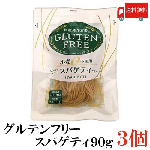 送料無料 大潟村あきたこまち生産者協会 グルテンフリースパゲティ 90g 3個