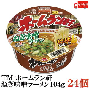 送料無料 テーブルマーク ホームラン軒 ねぎ味噌ラーメン 104g×24食【2箱】【カップ麺 インスタントラーメン ネギ味噌 ねぎ みそ】