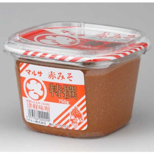 送料無料 マルサ 特選 赤こしみそ カップ 750g ×4個（青森県 津軽みそ 味噌 津軽味噌 ワダカン） 2