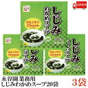 送料無料 永谷園 業務用 しじみわかめスープ 20袋入 ×3袋