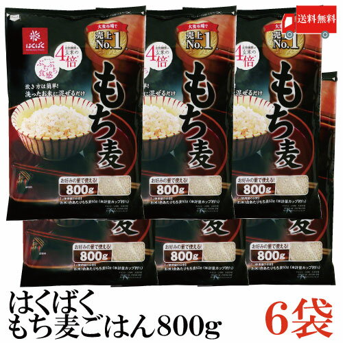 送料無料 はくばく もち麦ごはん 800g ×6袋のサムネイル