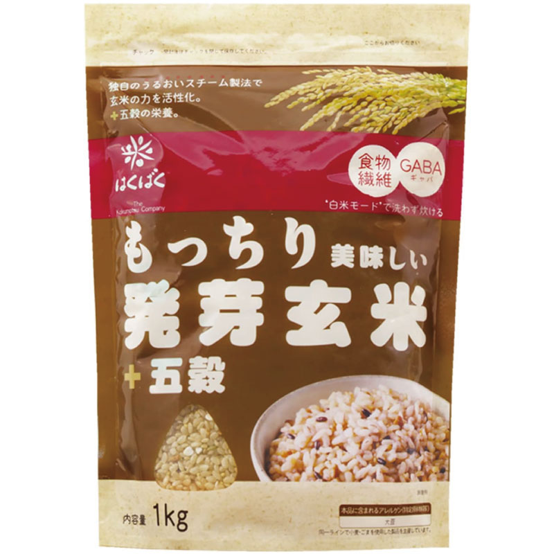 クイックファクトリーのはくばく もっちり美味しい発芽玄米+五穀 1kg×1個｜アングル3
