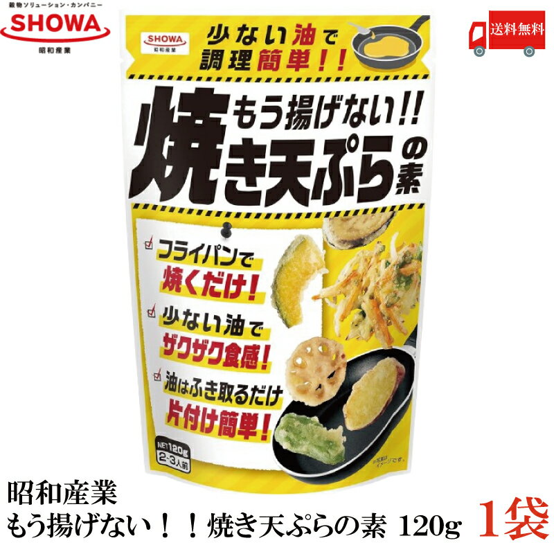 送料無料 昭和産業 もう揚げない！！ 焼き天ぷらの素 120g ×1袋