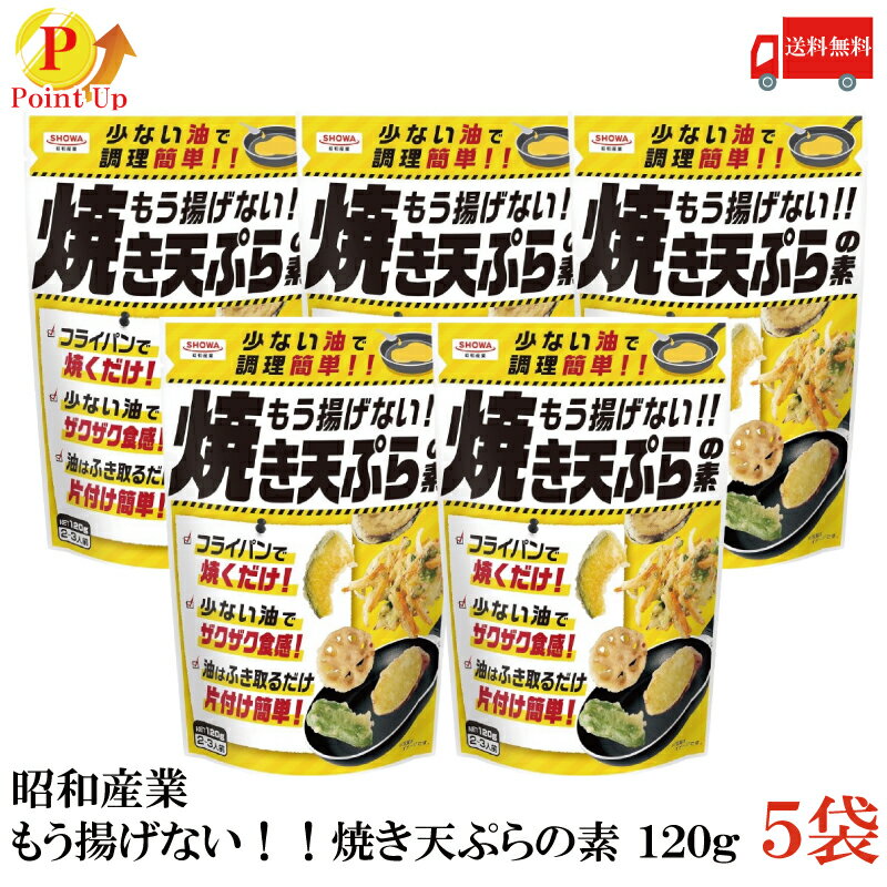 【ポイント2倍】 送料無料 昭和産業 もう揚げない！！ 焼き天ぷらの素 120g ×5袋
