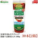 送料無料 ナガノトマト 信州生まれのケチャップ 国産つぶ野菜入り190g×30本【2箱】