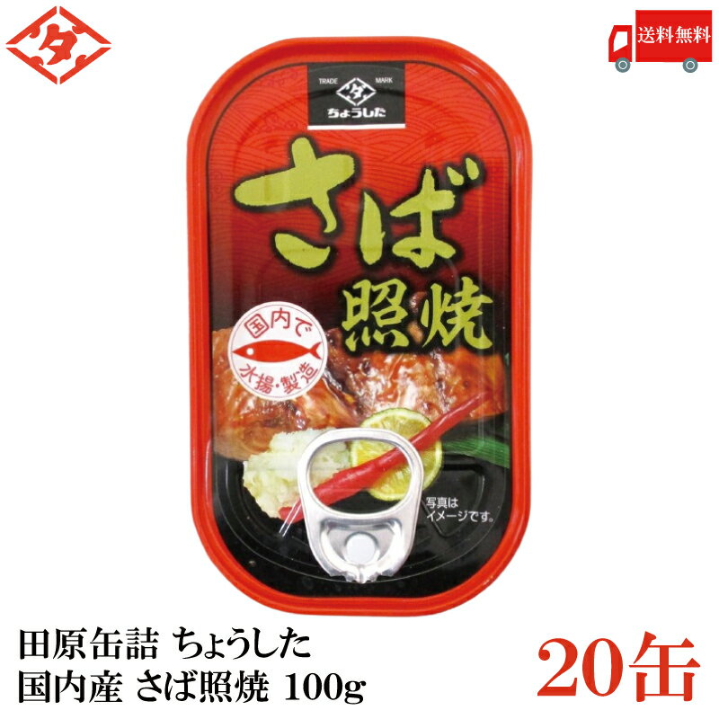 送料無料 ちょうした 国内産 さば照焼 100g ×20缶【イージーオープン缶 田原缶詰】