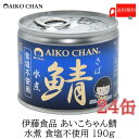 送料無料 伊藤食品 美味しい鯖 水煮 食塩不使用 190g×24缶 サバ缶 缶詰