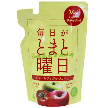 送料無料 毎日がとまと曜日 トマト&アップルジュース 150g×14個 (100% 無添加 秋田県産 ダイセン創農 りんごジュース)