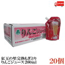 送料無料 紅玉の里 あおもり倉石 完熟もぎとり りんごジュース 200ml×20個【ストレート果汁 100% 青森 八戸中央青果 リンゴジュース 林檎ジュース】