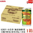 送料無料 キリン 小岩井 無添加野菜 32種の野菜と果実 190g 缶 ×30本【1箱】