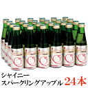 シャイニー スパークリングアップル 200ml瓶×1箱【24本】 青森県産 りんごジュース