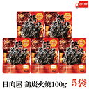 送料無料 日向屋 宮崎名物 鶏炭火焼 100g ×5個【国産 無添加 やき鳥】