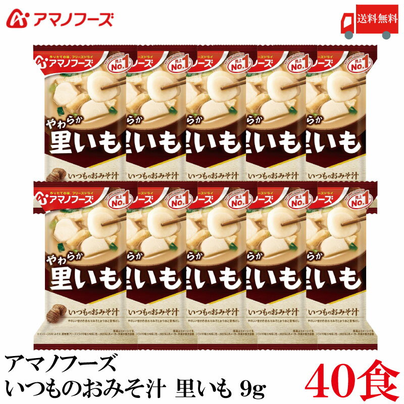 送料無料 アマノフーズ いつものおみそ汁 里いも 9g×40食