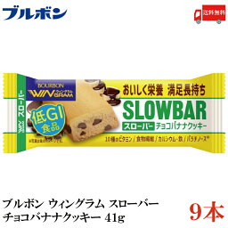 送料無料 ブルボン スローバー チョコバナナクッキー 41g ×9本