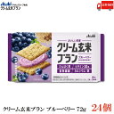 送料無料 アサヒグループ食品 クリーム玄米ブラン ブルーベリー 72g×24個