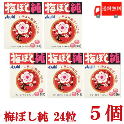 送料無料 梅ぼし純 24粒×5個【アサヒグループ食品 梅干 梅干し うめぼし 梅ぼし】の商品画像