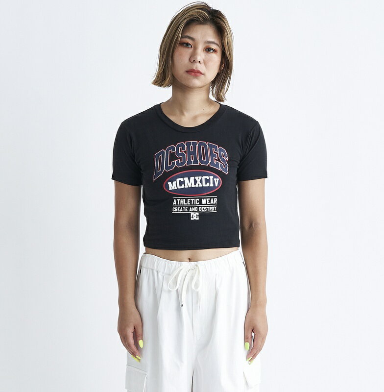 fB[V[V[Y DC SHOES @24 WS COLLEGE SHORT SS EBY TVc Womens T-shirts yLST242306 BLKz