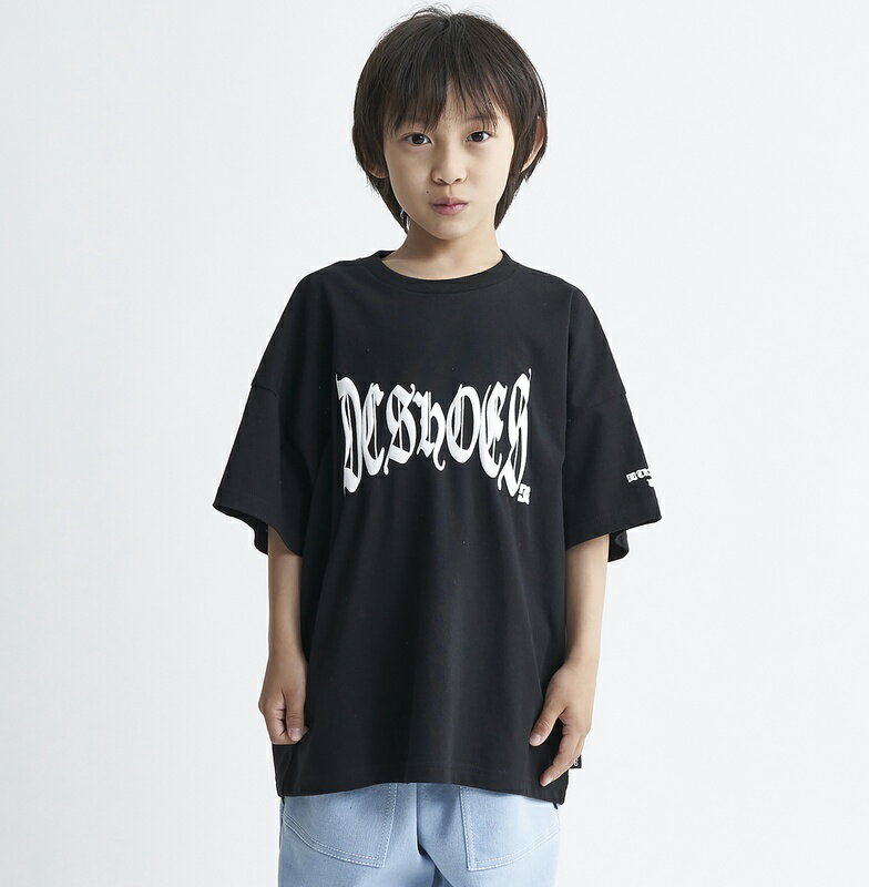 ディーシーシューズ DC SHOES 24 KD BLACK LETTER SS キッズ Tシャツ Kids T-shirts 【YST241514 BLK】