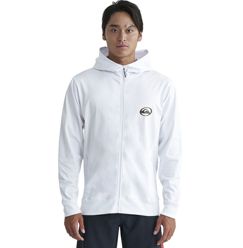 クイックシルバー QUIKSILVER SATURN ZIP HOODIE ラッシュガード ジップフーディ Mens ジップ ラッシュ ラッシュガード サーフィン サーフ 海水浴 夏 水泳 ビーチウェア 【QLY241033 WHT】