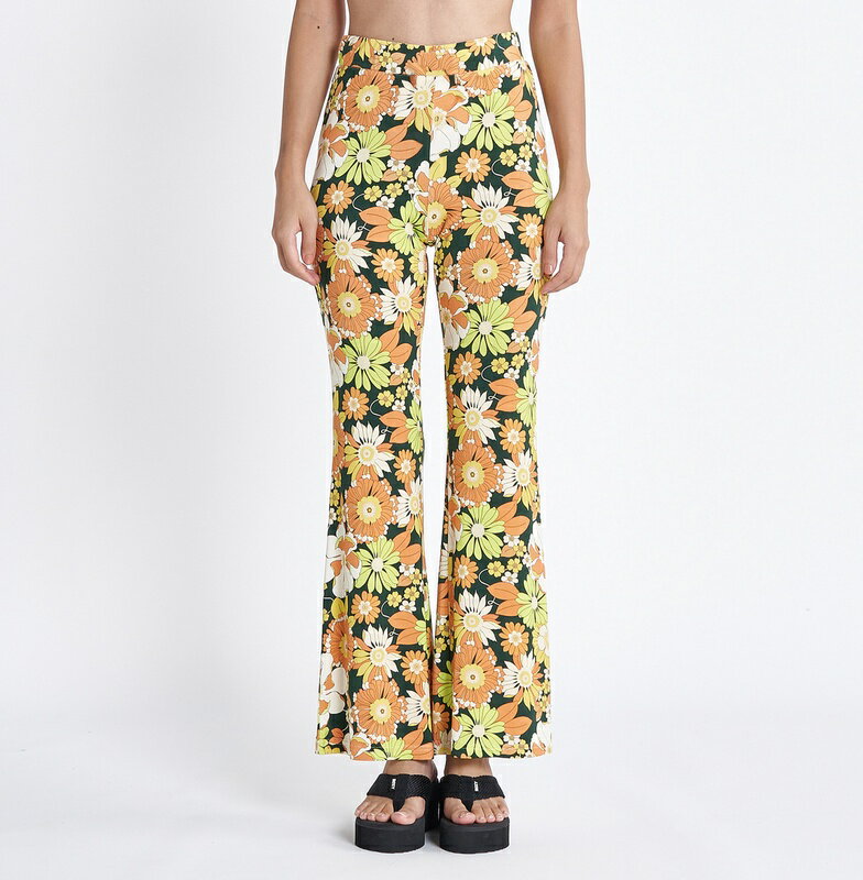 ロキシー ROXY 　VINTAGE FLOWER PANTS フレアパンツ Womens Pants -Pants 【RPT232039 GRN】のサムネイル