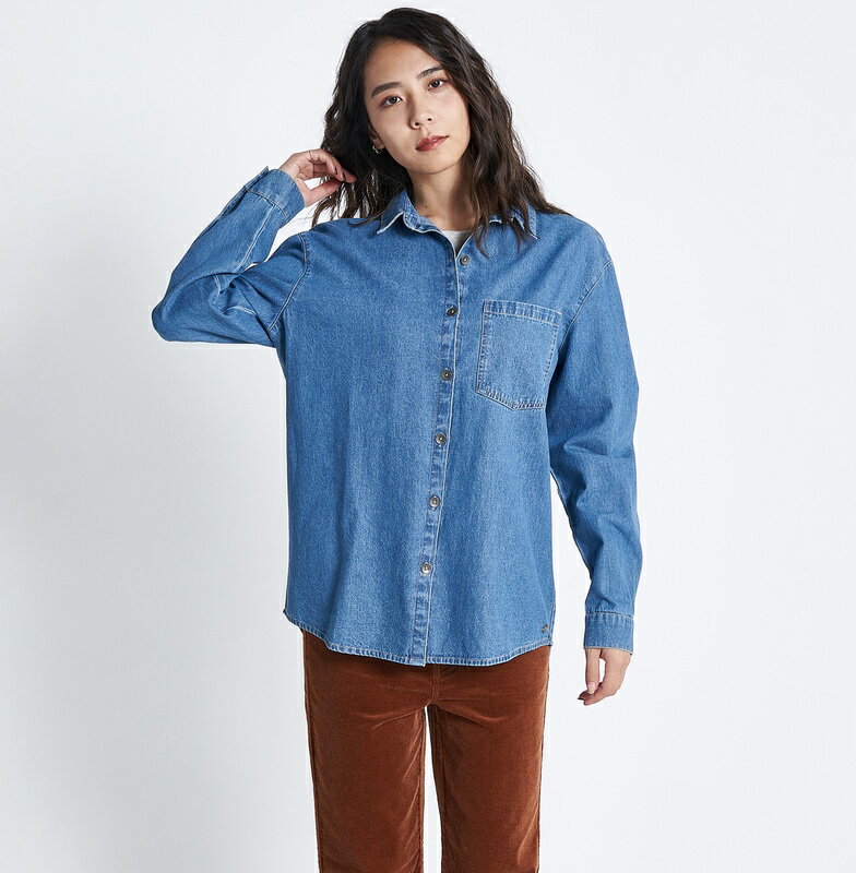 アウトレット価格 ROXY ロキシー SEASIDE TOWN DENIM シャツ シャツ カジュアルのサムネイル
