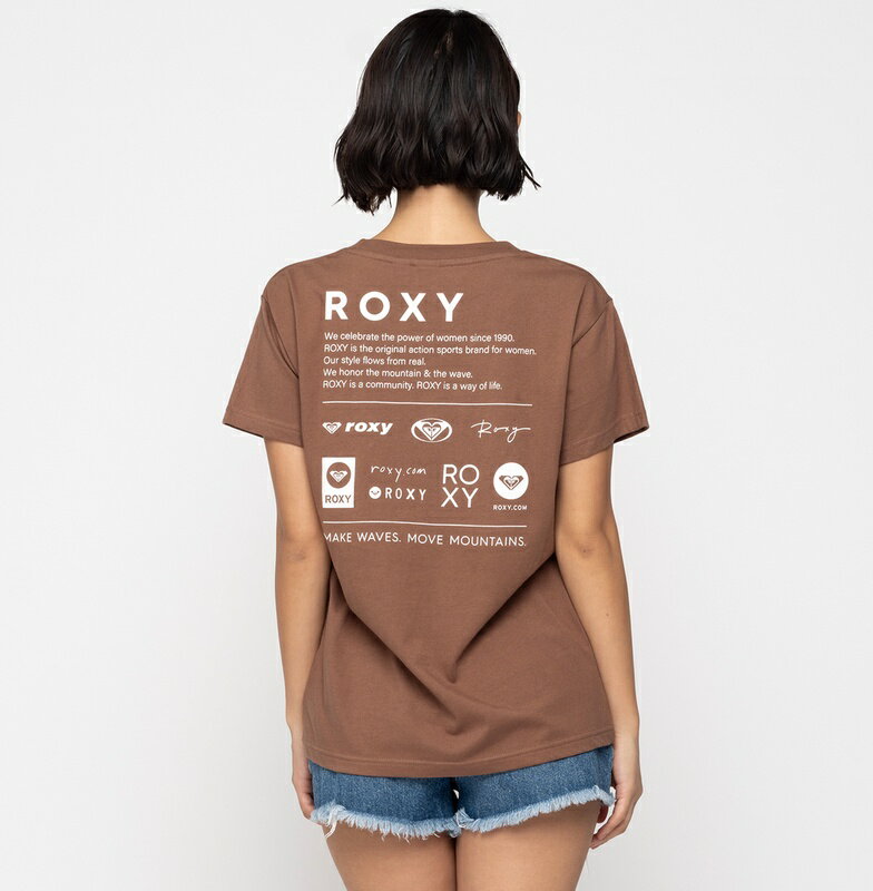 LV[ ROXY @HERITAGE LOGOS TVc Womens T-shirts yRST242625T BRNz