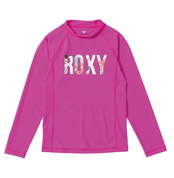 ロキシー ROXY 　ラッシュガード UVカット (100-150cm) MINI BOTANICAL LOGO L/S Pullover Rash Guard 【TLY201105 PNK】【Kids】