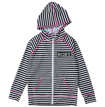 ロキシー ROXY 　ラッシュパーカー UVカット (100-150cm) MINI RASHIE PARKA ジップ ラッシュ ラッシュガード サーフィン サーフ 海水浴 夏 水泳 ビーチウェア 【TLY201107 BBO】【Kids】