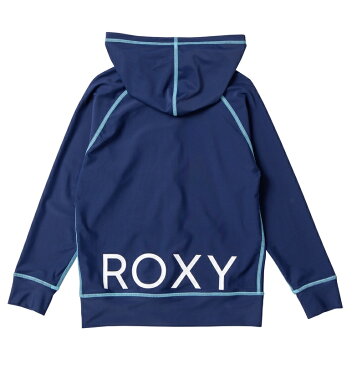 ロキシー ROXY 　ラッシュパーカー UVカット (100-150cm) MINI RASHIE PARKA ジップ ラッシュ ラッシュガード サーフィン サーフ 海水浴 夏 水泳 ビーチウェア 【TLY201107 NVY】【Kids】