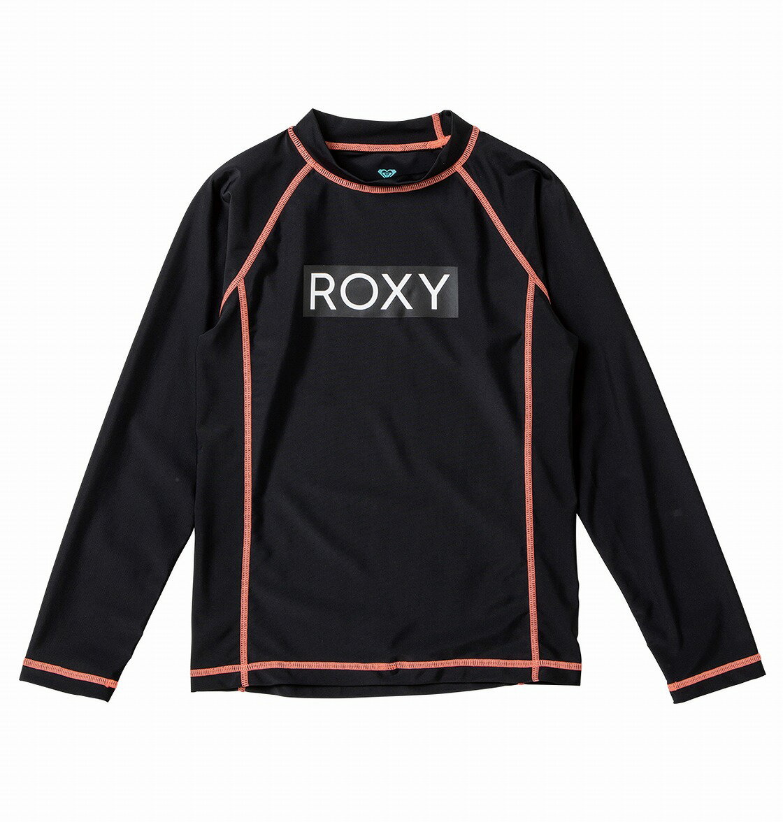 ロキシー ROXY 　ラッシュガード UVカット (100-150cm) MINI RASHIE L/S Kids Pullover Rash Guard 【TLY201108 BLK】