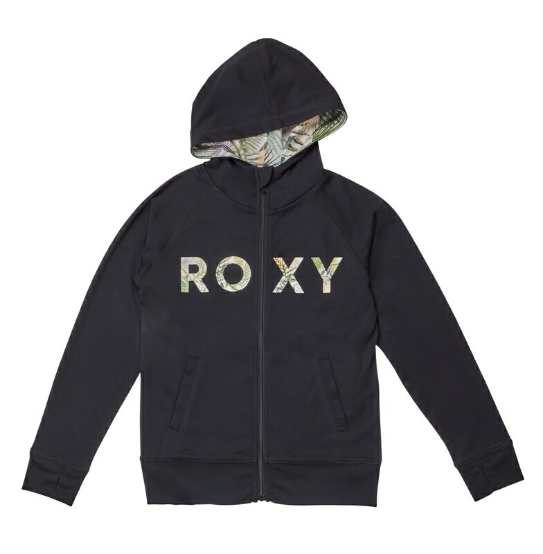 ロキシー ROXY 　キッズ MINI SIMPLY BOTANICAL LOGO PARKA ラッシュガード Kids Pullover Rash Guard 【TLY241106 BLK】