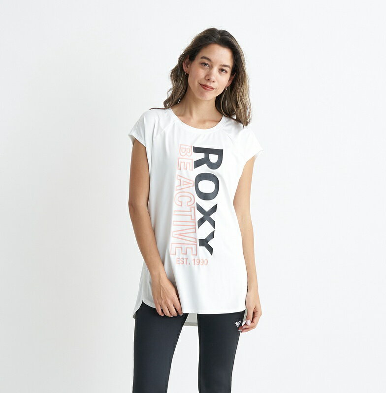 ロキシー ROXY フィットネス 　水陸両用 速乾 UVカット Tシャツ JOLLY Womens T-shirts トレーニング ヨガ スポーツ【RST241533 WHT】 3