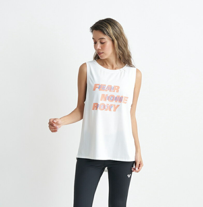 ロキシー ROXY フィットネス 　水陸両用 速乾 UVカット タンクトップ FEAR NONE Womens Tops Other トレーニング ヨガ スポーツ【RSL241530 WHT】