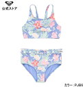 ROXY ロキシー TROPICAL STORY CROP キッズ 女の子 水着 サーフィン 海水浴 夏 水泳 ビーチウェア